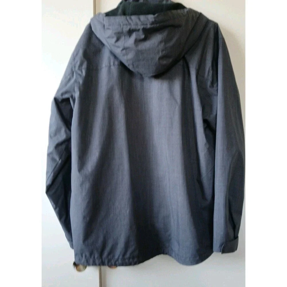 Swisstech Mens Grey/Black Hooded Winter Coat/Jacket M(38-40) GENTLY USED
